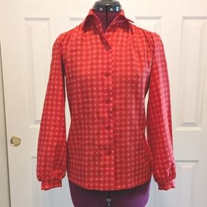 Vintage Blouse 1970s Small, EUC